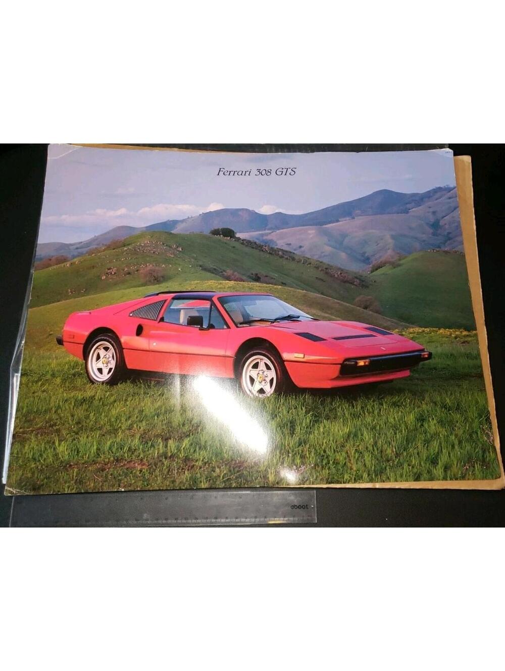 Ferrari 308 GTS Autobahn Graphics Promo Poster Brad Wagner Printed In Japan